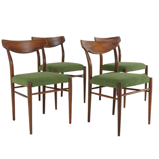 Set 4 Vintage Lübke Stoelen 'waldbrunn' New Upholstery 1