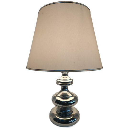 Vintage Jaren 60/70 Metaal Verchroomde Design Tafellamp (met Kapkeuze) 1