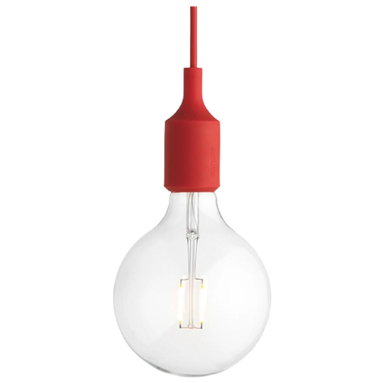 Muuto Socket Lamp E27 Gloeilamp Hanglamp Rood 1