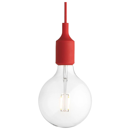 Muuto Socket Lamp E27 Gloeilamp  Hanglamp Rood