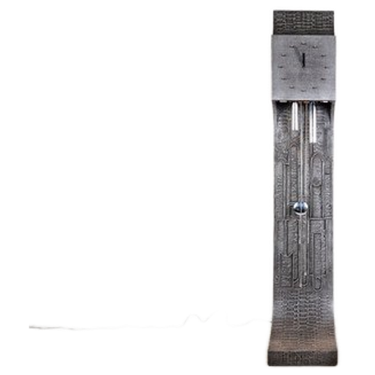 Vintage Brutalist Standing Clock, 1970s 1