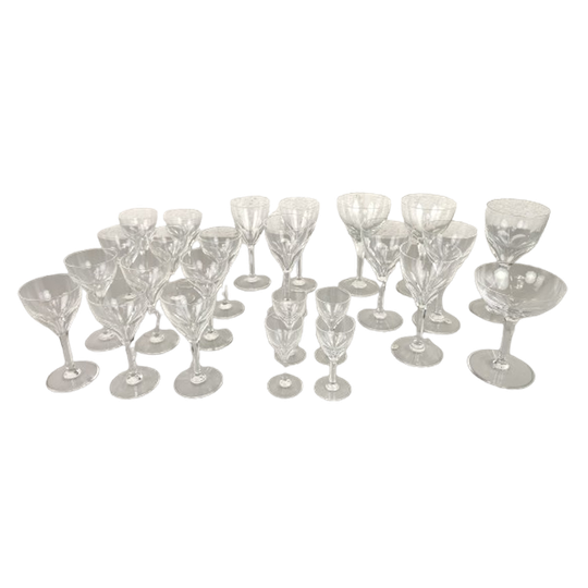 Grote Set Kristallen Val Saint Lambert Glazen 1