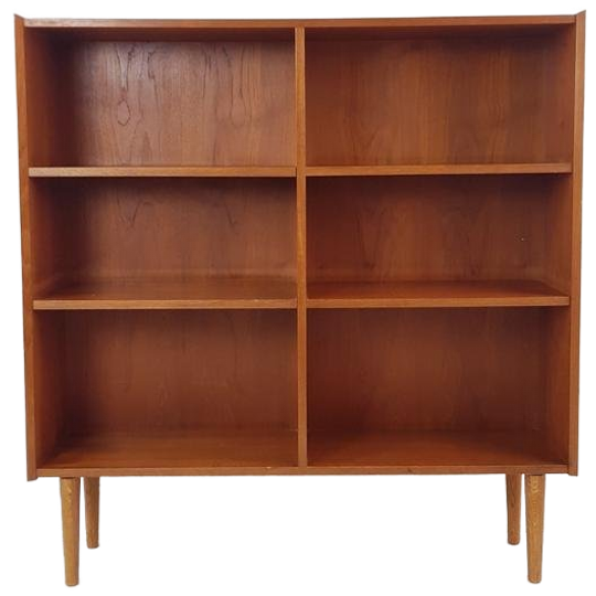 Vintage Deens Boekenkastje Teak Fineer Open Kast 1