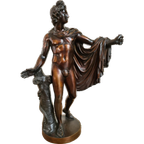 Mooi Bronzen Beeld Van Apollo Belvedere thumbnail 1