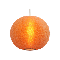 Prachtige Oranjebruine Design Bollamp Van Rotaflex, Model Sugar Lamp