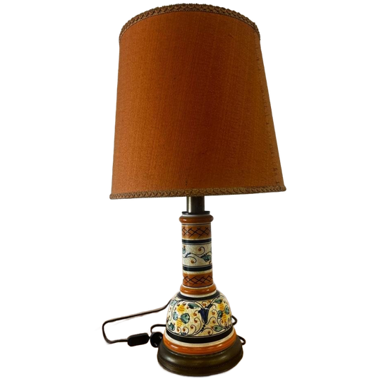 Vintage Oranje Portguese Tafellamp / Lampadaire 1