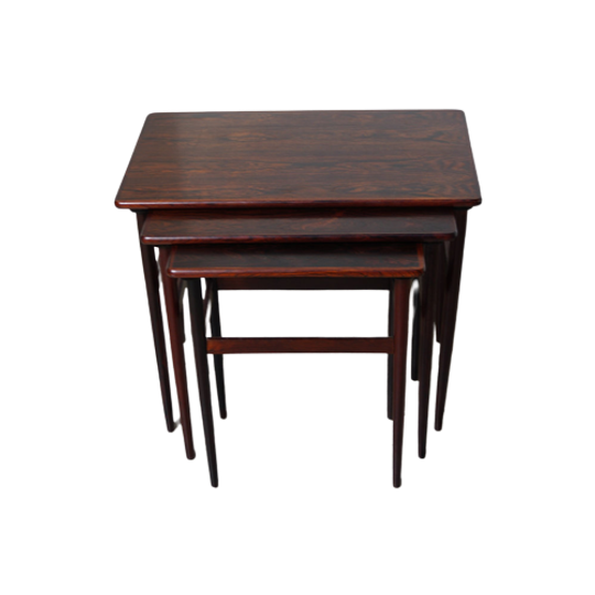 Danish Rosewood Sidetables Nest Of 3 1
