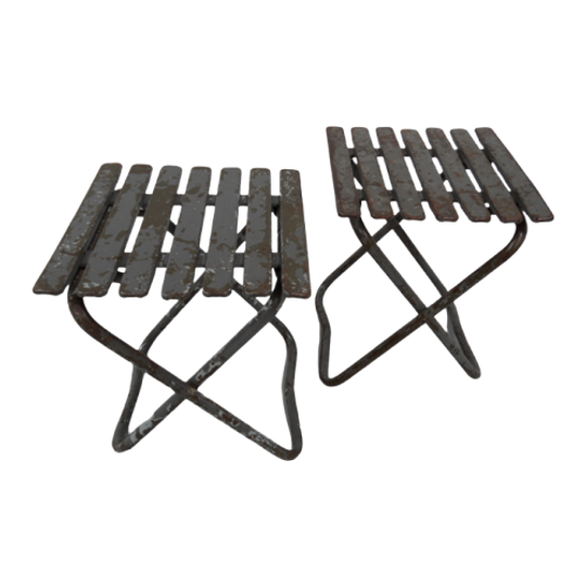Vintage Metalen Bijzet Tafels 1