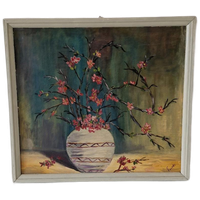 Vintage Schilderij Op Doek Gesigneerd