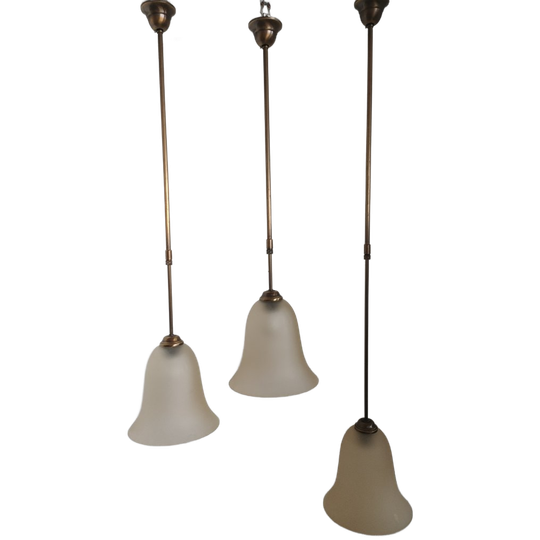 Unieke Set Van 3 Kelkvormige Hanglampen In Hoogte Verstelbaar 1