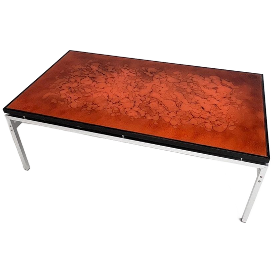 Glazen Salontafel Van Jean René Talopp, 1970's 1
