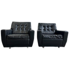 Set Van 2 Vintage Eenzitten / Fauteuils / Clubzetels thumbnail 1