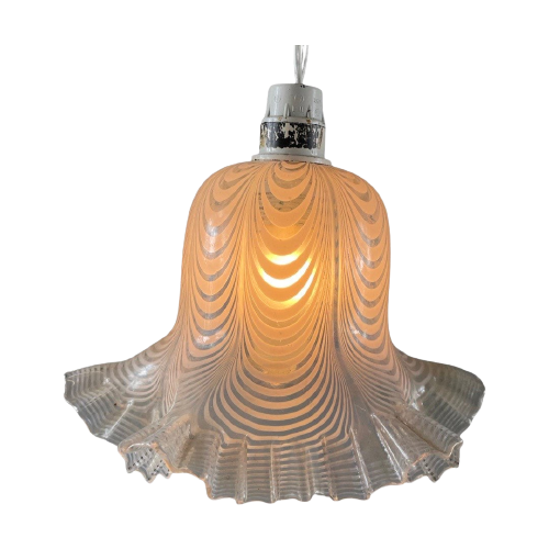 Murano Italian Swirl - Skirt / Hankerchief Shaped Lamp - Hanging Fixture - Glass