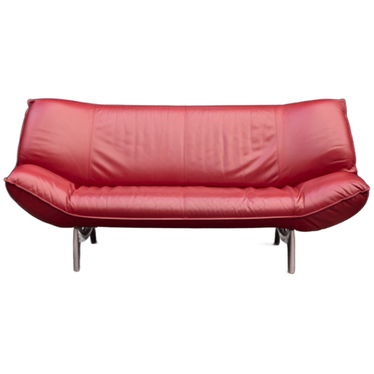 Leolux Tango | 2-zits Leren Design Bank | Rood 1