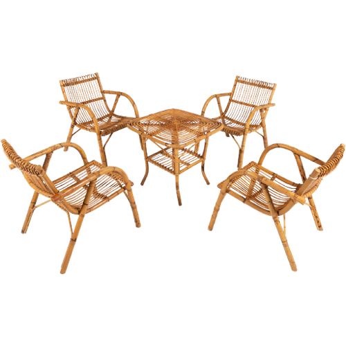 1970’S Italian Design Rattan Indoor/Outdoor Set