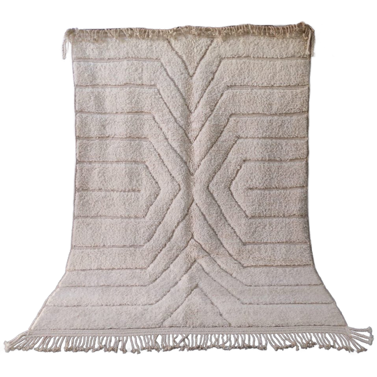 Large Sculpted Beni Ourain Rug With Geometric Design 300x200cm 1