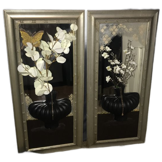 Sculpturaal 3 D Zwart Tweeluik – Handgemaakte Wandobjecten | By Warm 1