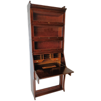 Globe Wernicke Stijl Boekenkast/Vitrinekast Met Secretaire Tafel Maker Lubus