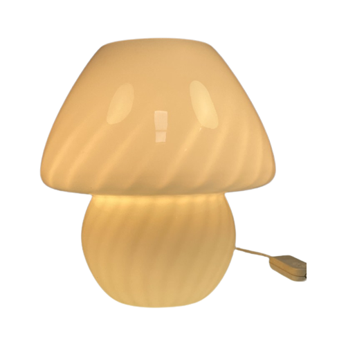 Wsb / W.S.B. Mushroom Lamp Met Swirl Motief. Duitsland 1950'S