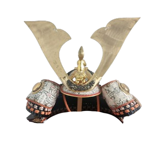 Prachtige Japanse Samuraihelm Uit De Vorige Eeuw, Circa 1950. Wordt Geleverd Met Een Gedicht En Een Klein Muziekboekje. 1