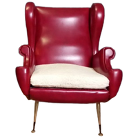 Rode Italiaanse Vintage Designfauteuil