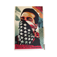 Shepard Fairey Obey Americat Riot, Signed And Dated By Artist