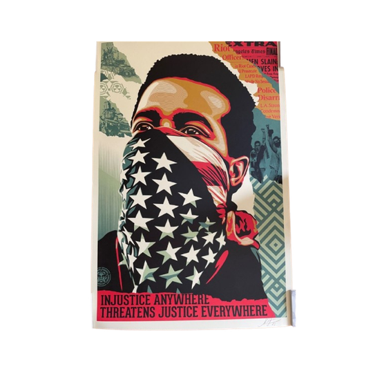 Shepard Fairey Obey Americat Riot, Signed And Dated By Artist 1