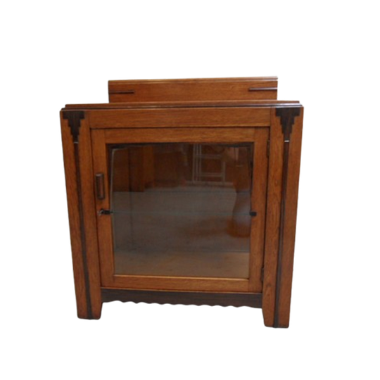 Art Deco Eiken Vitrinekast Amsterdamse School 1