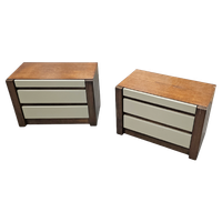 Pair / Bedside Tables With Scandinavian Design 1970s