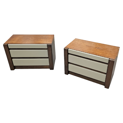 Pair / Bedside Tables With Scandinavian Design 1970S