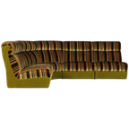 Vintage Modulaire Hoekbank – Velours – Jaren 70 thumbnail 1