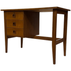 Vintage Bureau Jaren 60 Compacte Werkplek Teak Design thumbnail 1
