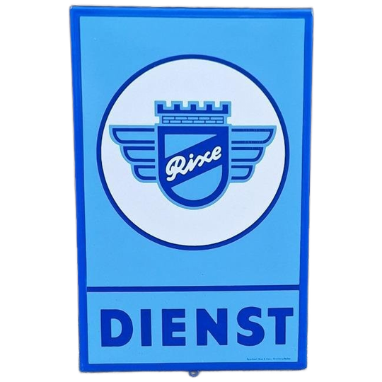 Origineel Emaille Reclamebord Rixe Dienst Motorfietsen. 1