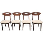 4 Vintage Eetkamerstoelen Deense Stoelen Vintage Stoelen thumbnail 1