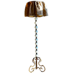 Jaren 20 Art Nouveau Glazen Bollen Vloerlamp Vintage thumbnail 1