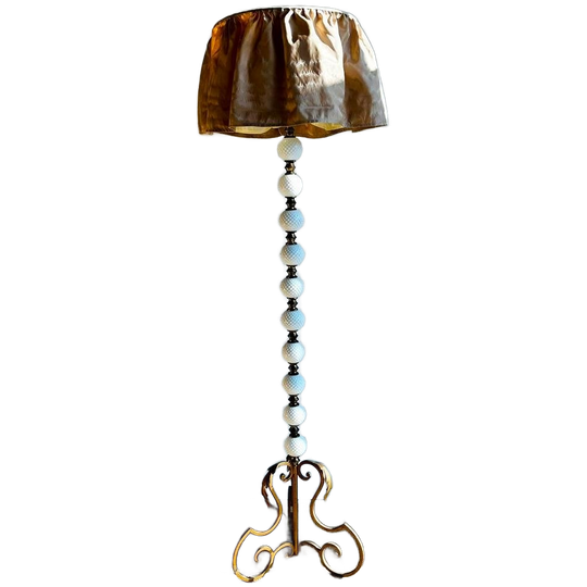 Jaren 20 Art Nouveau Glazen Bollen Vloerlamp Vintage 1