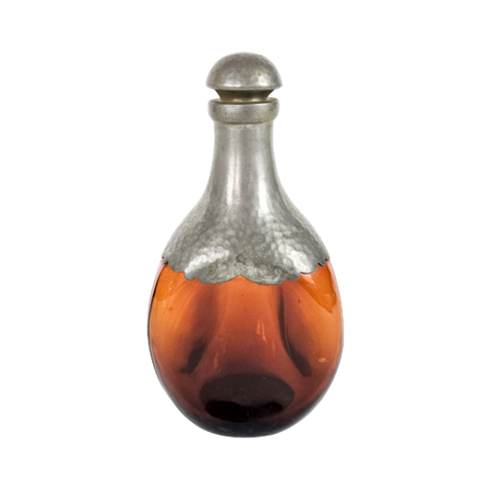 Tin - Glas - Karaf - Zeister Tin Industrie - Art Deco - 2e Helft 20e Eeuw 1