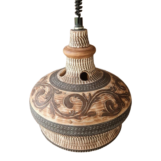 70's Vintage Hanglamp Keramieke Hanglamp Retro Stijl 1