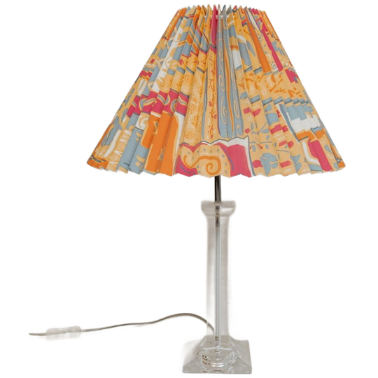 Vintage Tafellamp Van Messing Met Plexiglas, Jaren 90 1