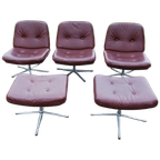 Vintage Fauteuils (3) Met Hocker (2) thumbnail 1