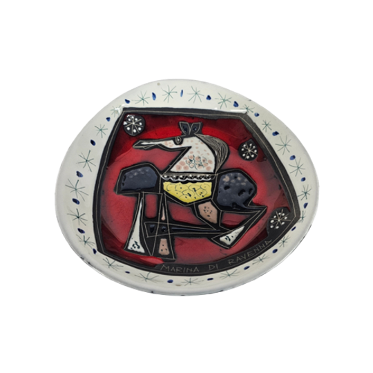 San Marino Keramiek - Marina Di Ravenna - Sgraffito - Italie - 70s 1