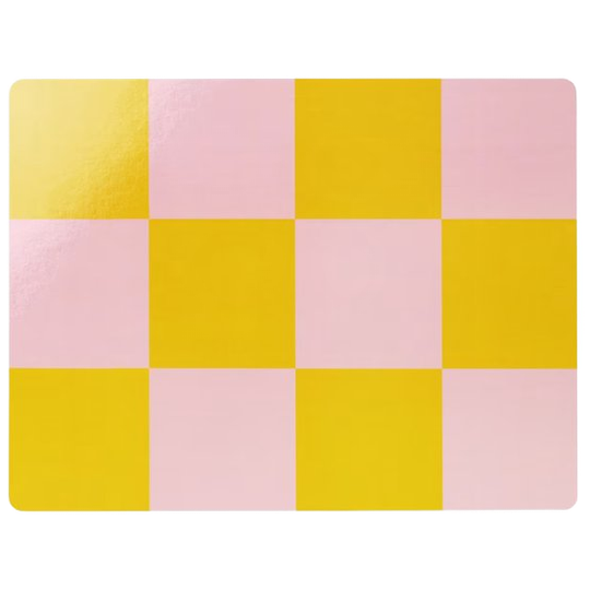HEM | Check Placemat (set Van 2) Honing / Roze 1