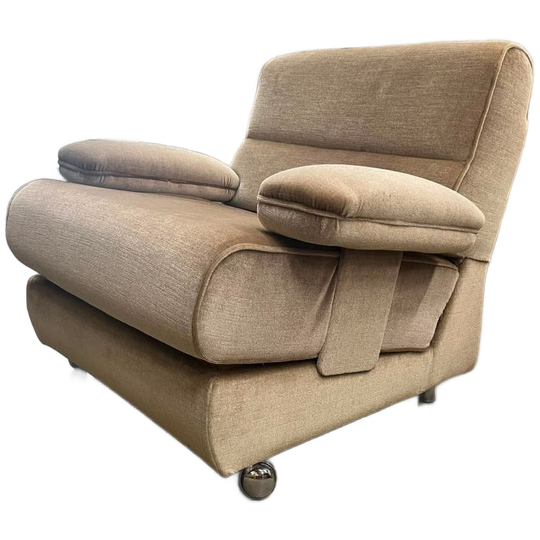 Vintage Beige Space Age Eenzit / Fauteuil / Lounge Zetel 1
