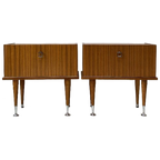 Set Vintage Teak Houten Nachtkastjes thumbnail 1