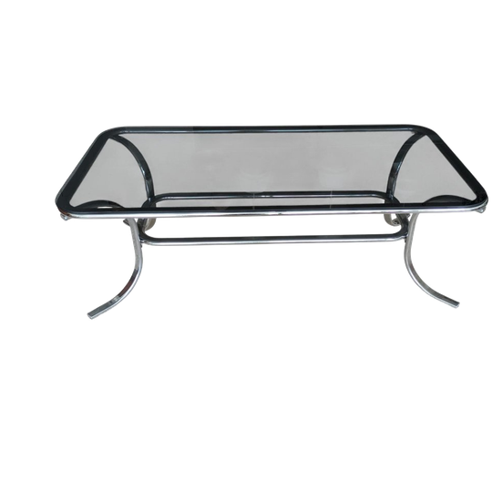 Vintage, Space Age Glazen Salontafel 1