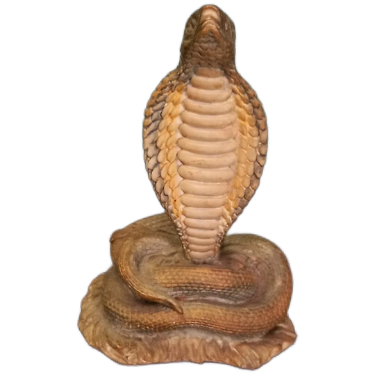 Een In Albast Gesneden Vintage Beeld Van Een Cobra 1