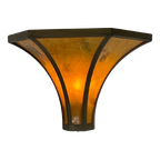 Art Deco - Stained Glass Wall Sconce - Bronze Frame - Marbled Like Glass thumbnail 1