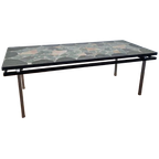 Mid Century Natuurstenen Tafel Met Zwevend Blad Design thumbnail 1