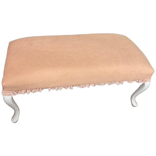 Bedbankje Roze Wit 1