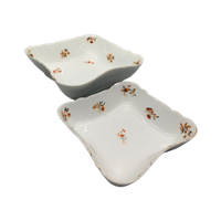 Set Schalen Bavaria Oranje Bloemmotief 2 Stuks